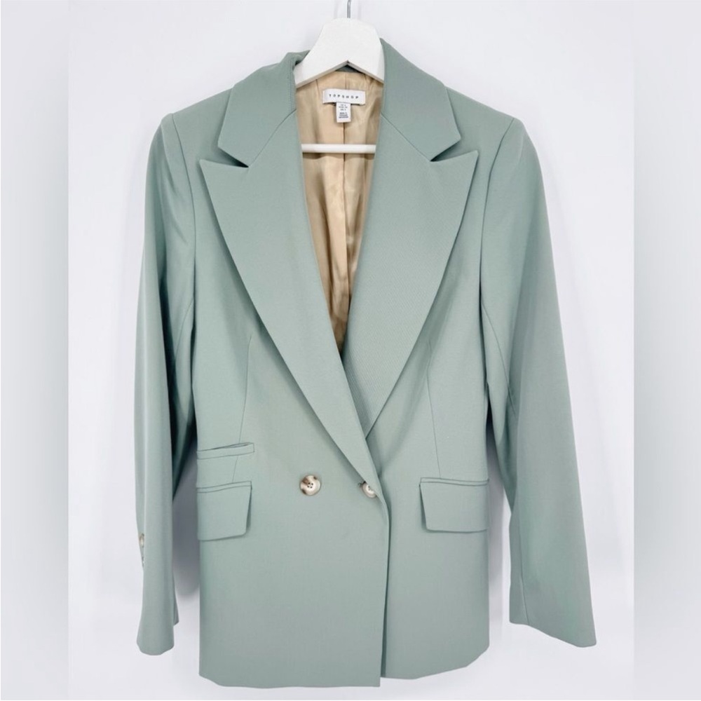 Topshop Sage Green Blazer SIZE 4